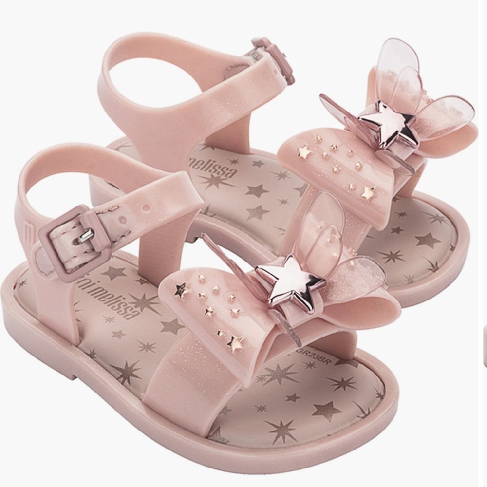 Mini Melissa mini mar star butterfly pink glitter sandal